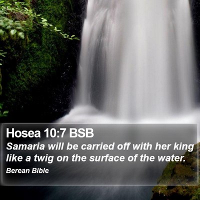 Hosea 10:7 BSB Bible Verse Image