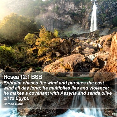 Hosea 12:1 BSB Bible Verse Image
