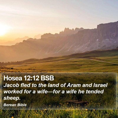 Hosea 12:12 BSB Bible Verse Image