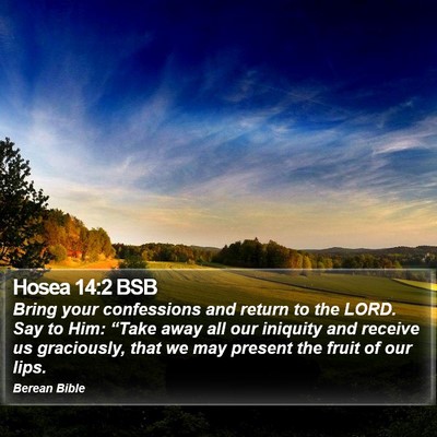 Hosea 14:2 BSB Bible Verse Image