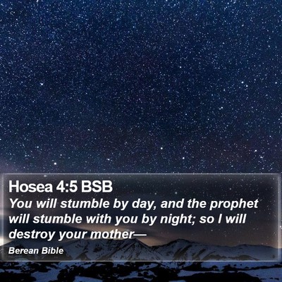 Hosea 4:5 BSB Bible Verse Image