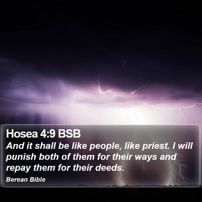 Hosea 4:9 BSB Bible Verse Image