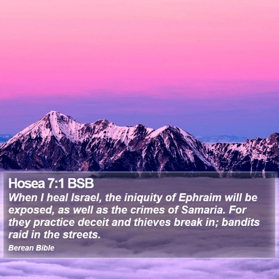 Hosea 7:1 BSB Bible Verse Image