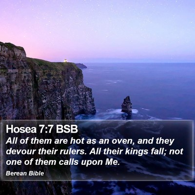 Hosea 7:7 BSB Bible Verse Image