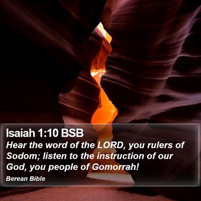 Isaiah 1:10 BSB Bible Verse Image