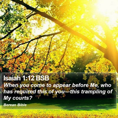 Isaiah 1:12 BSB Bible Verse Image