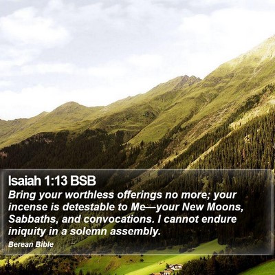 Isaiah 1:13 BSB Bible Verse Image