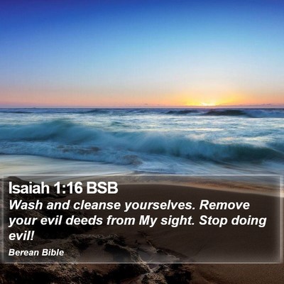 Isaiah 1:16 BSB Bible Verse Image