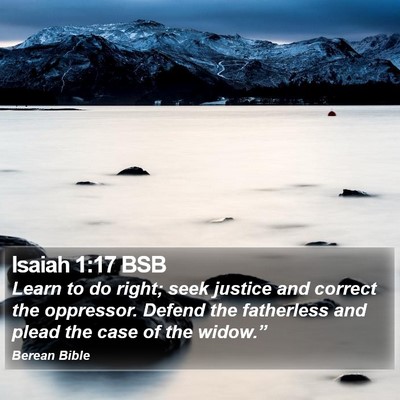 Isaiah 1:17 BSB Bible Verse Image