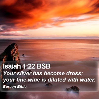 Isaiah 1:22 BSB Bible Verse Image