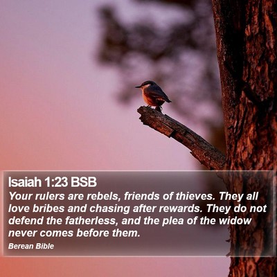 Isaiah 1:23 BSB Bible Verse Image