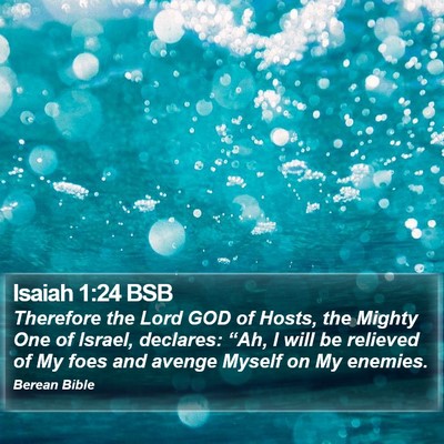 Isaiah 1:24 BSB Bible Verse Image