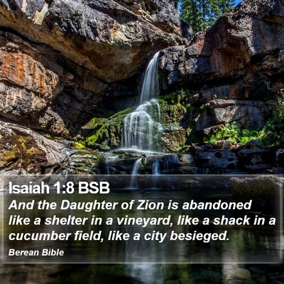 Isaiah 1:8 BSB Bible Verse Image