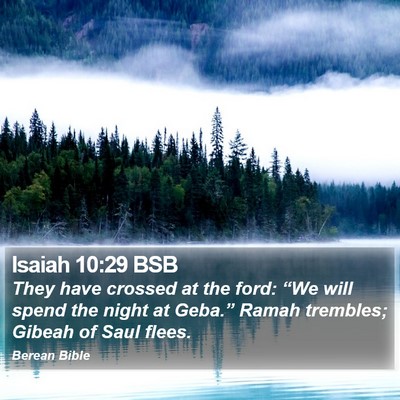 Isaiah 10:29 BSB Bible Verse Image