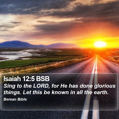Isaiah 12:5 BSB Bible Verse Image