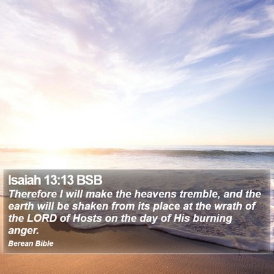 Isaiah 13:13 BSB Bible Verse Image
