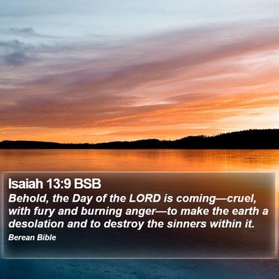 Isaiah 13:9 BSB Bible Verse Image