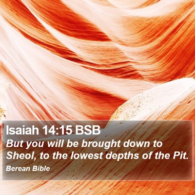 Isaiah 14:15 BSB Bible Verse Image
