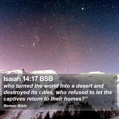 Isaiah 14:17 BSB Bible Verse Image