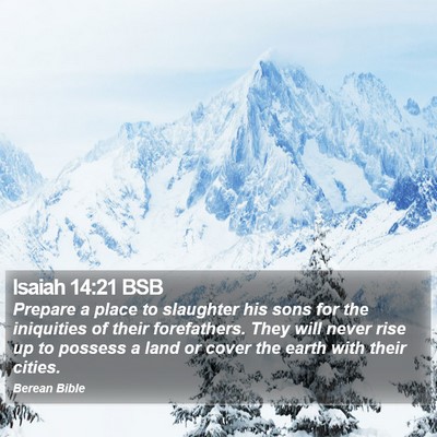 Isaiah 14:21 BSB Bible Verse Image