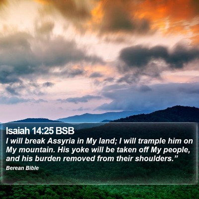 Isaiah 14:25 BSB Bible Verse Image