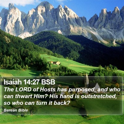 Isaiah 14:27 BSB Bible Verse Image