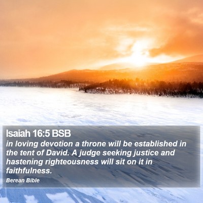 Isaiah 16:5 BSB Bible Verse Image