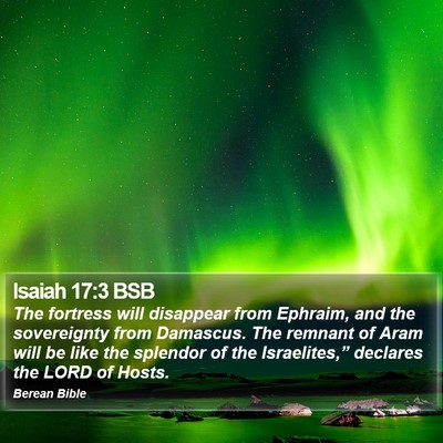Isaiah 17:3 BSB Bible Verse Image