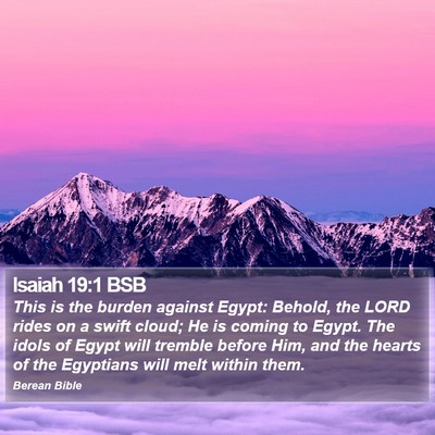 Isaiah 19:1 BSB Bible Verse Image