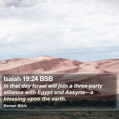 Isaiah 19:24 BSB Bible Verse Image