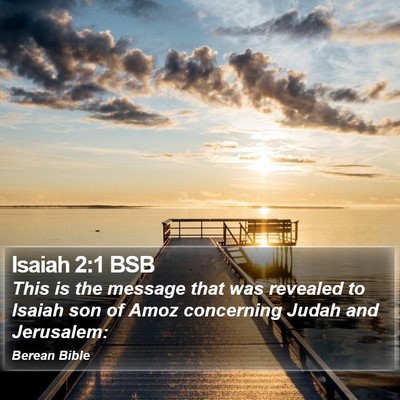 Isaiah 2:1 BSB Bible Verse Image