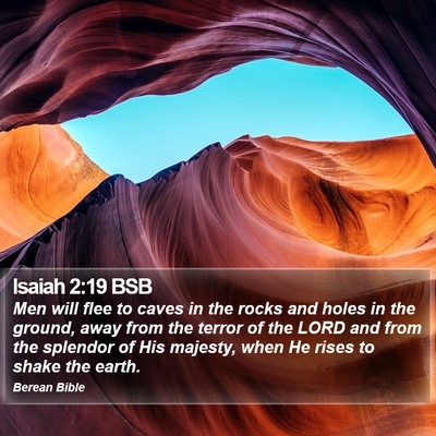 Isaiah 2:19 BSB Bible Verse Image