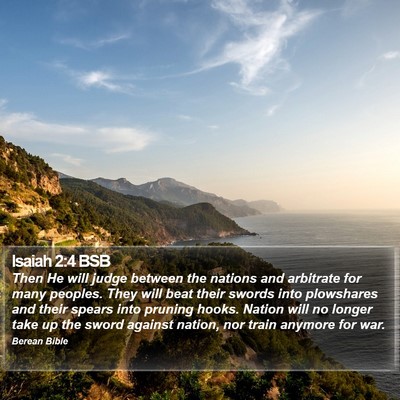 Isaiah 2:4 BSB Bible Verse Image