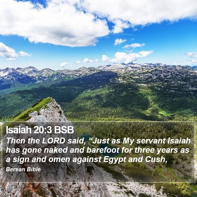 Isaiah 20:3 BSB Bible Verse Image
