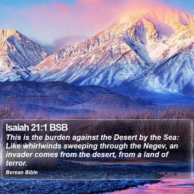 Isaiah 21:1 BSB Bible Verse Image