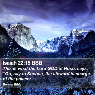 Isaiah 22:15 BSB Bible Verse Image