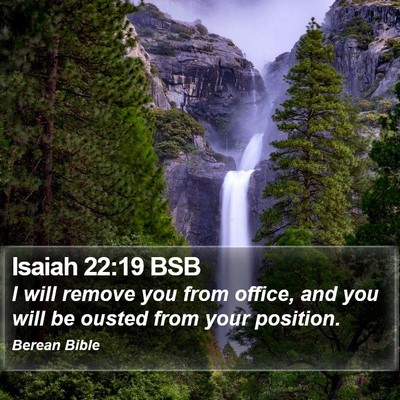 Isaiah 22:19 BSB Bible Verse Image