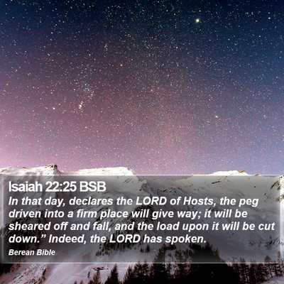 Isaiah 22:25 BSB Bible Verse Image