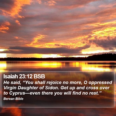 Isaiah 23:12 BSB Bible Verse Image