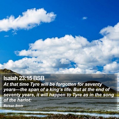Isaiah 23:15 BSB Bible Verse Image