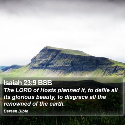 Isaiah 23:9 BSB Bible Verse Image