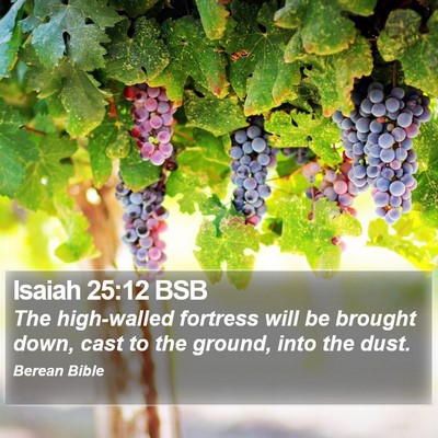 Isaiah 25:12 BSB Bible Verse Image