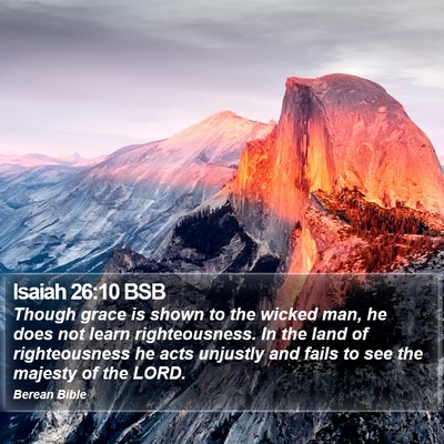 Isaiah 26:10 BSB Bible Verse Image