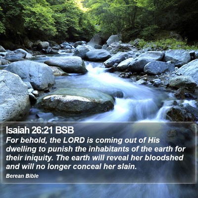 Isaiah 26:21 BSB Bible Verse Image