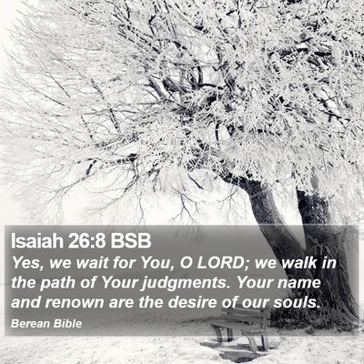 Isaiah 26:8 BSB Bible Verse Image