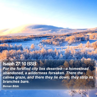 Isaiah 27:10 BSB Bible Verse Image