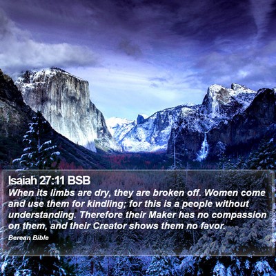 Isaiah 27:11 BSB Bible Verse Image