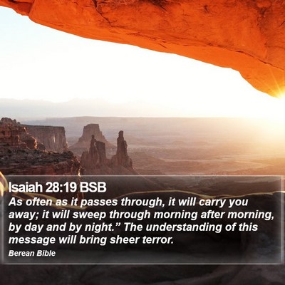 Isaiah 28:19 BSB Bible Verse Image