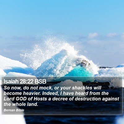 Isaiah 28:22 BSB Bible Verse Image