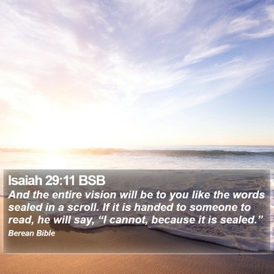 Isaiah 29:11 BSB Bible Verse Image
